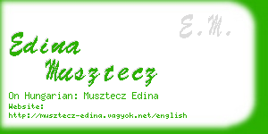 edina musztecz business card